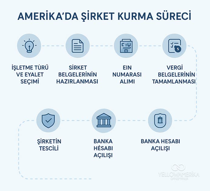 şirket kurulum süreçleri infografiği